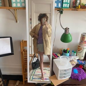 Emerson Fry Faux Fur Jacket, Cream, Medium